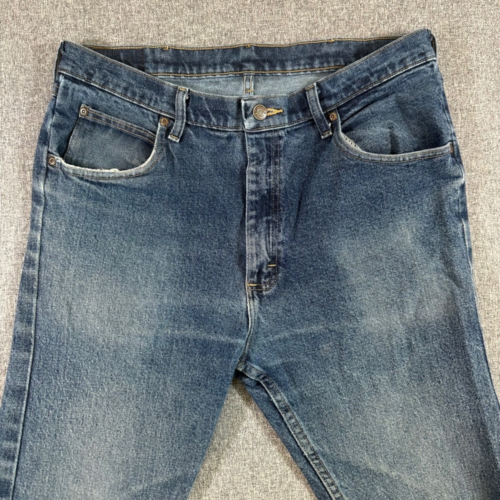 Wrangler Jeans Mens 34x32 1096FXVMF Blue Premium Quality Stretch Denim - Picture 4 of 9